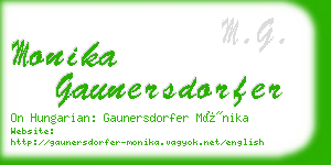 monika gaunersdorfer business card